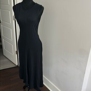 Black Asymmetrical Sleeveless Sheath Dress